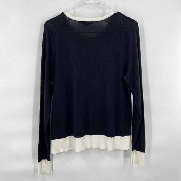 Pendleton blue cream colorblock cardigan M - Picture 5 of 12